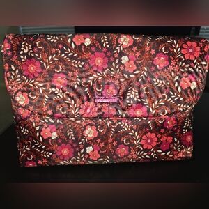 Nicole Miller Floral Pattern Bag - Pink and Brown